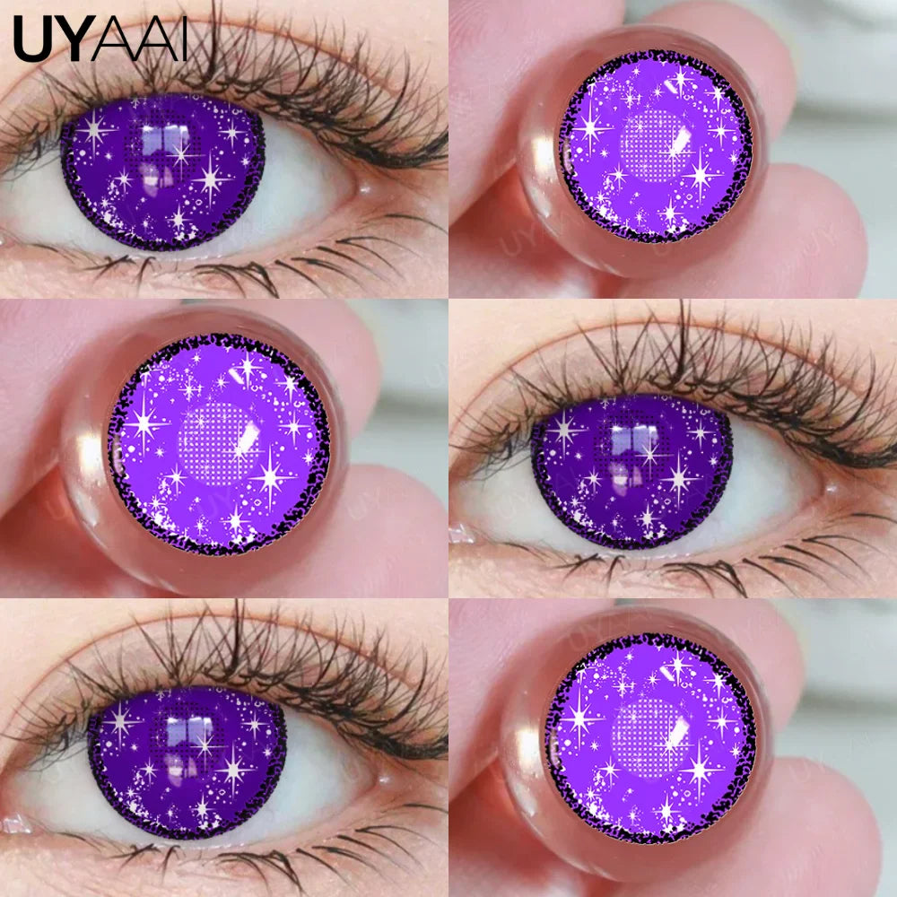 Rynx | Halloween Cosplay Colored Contact Lenses for the Eyes Anime Purple Lenses y2k Eye Lenses Anime Accessories for Hoshino