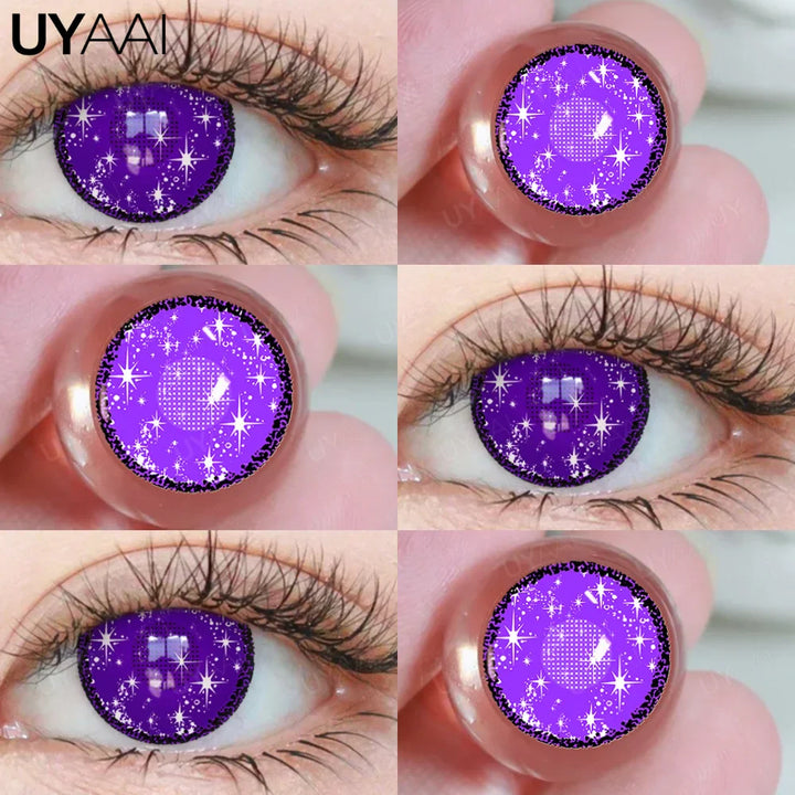Rynx | Halloween Cosplay Colored Contact Lenses for the Eyes Anime Purple Lenses y2k Eye Lenses Anime Accessories for Hoshino