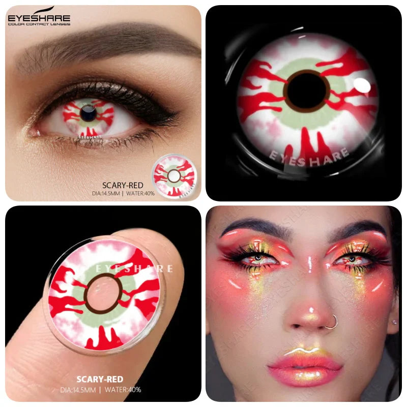 Rynx | 1 Pair Colored Contact Lenses for Eyes Cosplay Contact Lenses Blue Lenses Halloween Lens Cosmetics Pupils Eye Color Lens