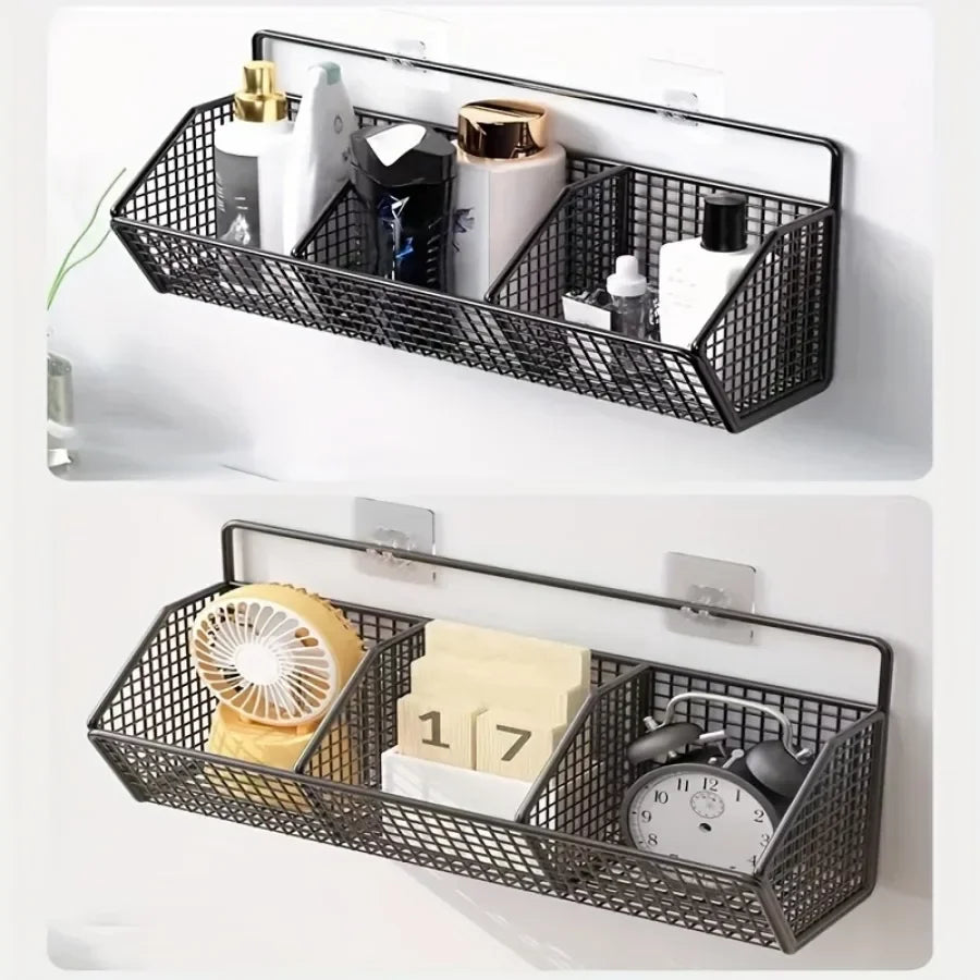 Rynx | Grid Kitchen Organizer Basket Wall Mounted Dish Drainboard Functional Fruit Vegetable Storage Kitchen Accessories