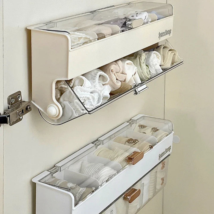 Rynx | Wall-mounted drawer organizer Multifunctional transparent sock organizer Underwear organizers with classified storage for the closet