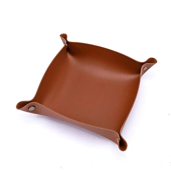 Lisslune | Leather tray catch basin storage box
