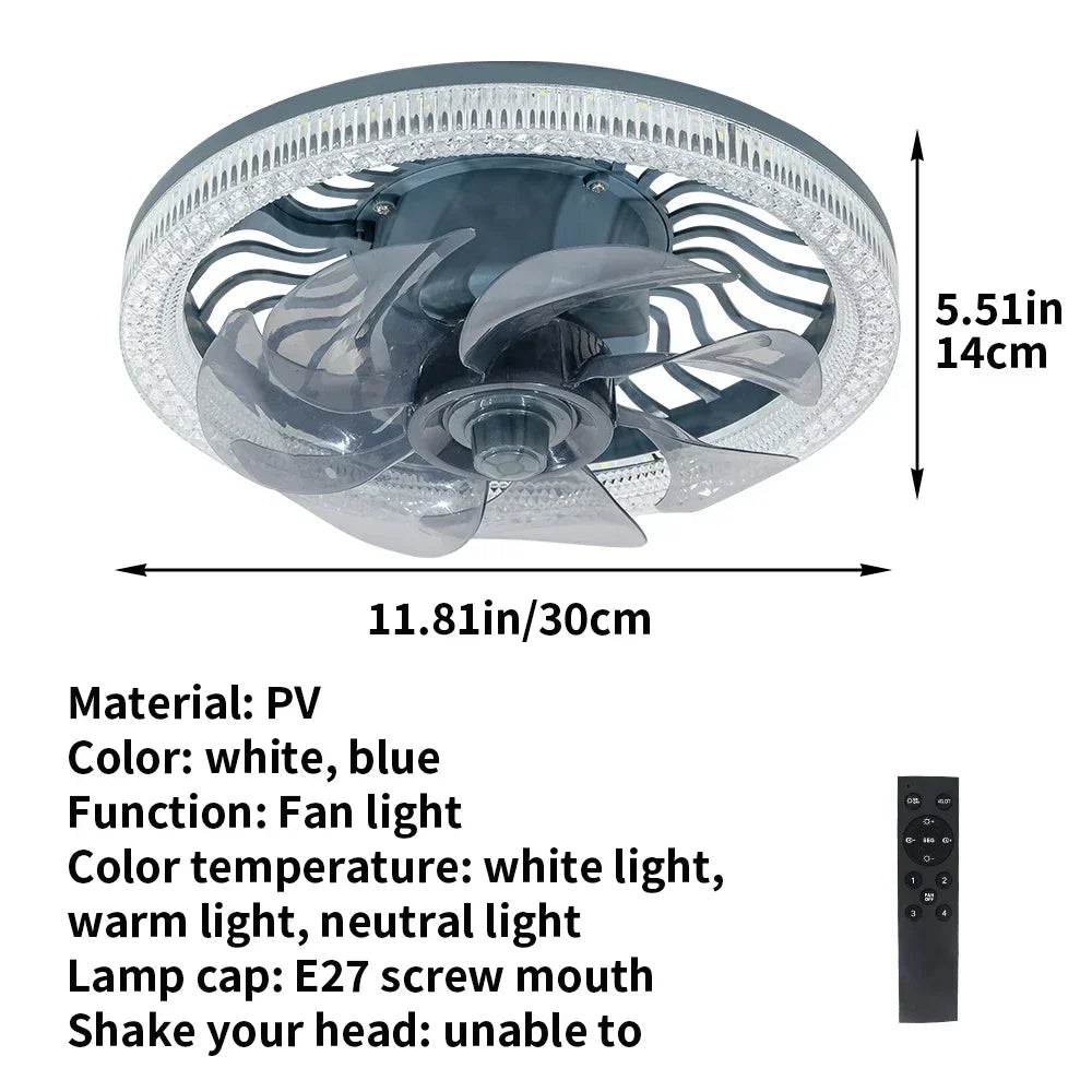 Lisslune | 3in1 Remote Control Noise-Free Noise Elegant Fan Lamp