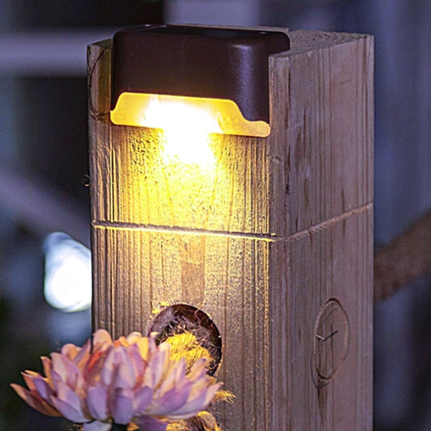 Lisslune | Solar Step Light - Waterproof LED Outdoor Lighting for Pathways, Decks, and Stairs - Solar Powered Garden Illumination