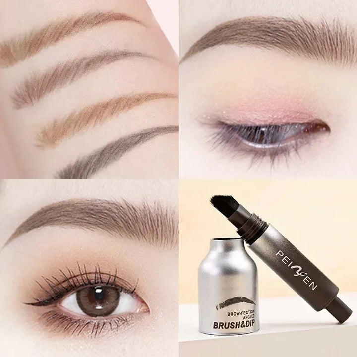 Rynx | Air cushion makeup paste with wild eyebrows, square brush, tea brown, printable 3D color, dip eyebrow booster, cream for adjusting hairlines