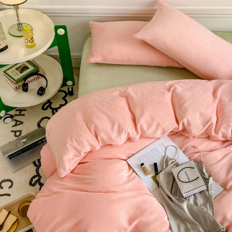 Rynx | Winter Flannel 1-piece bed cover 220x240 duvet cover double bed size nordic cover bed 150 Queen/King duvet cover