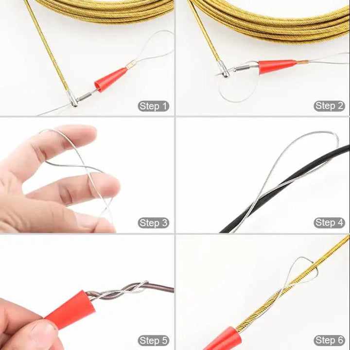 Lisslune | Ultimate Spring Steel Cable Threading Installation Kit - All-in-One Solution