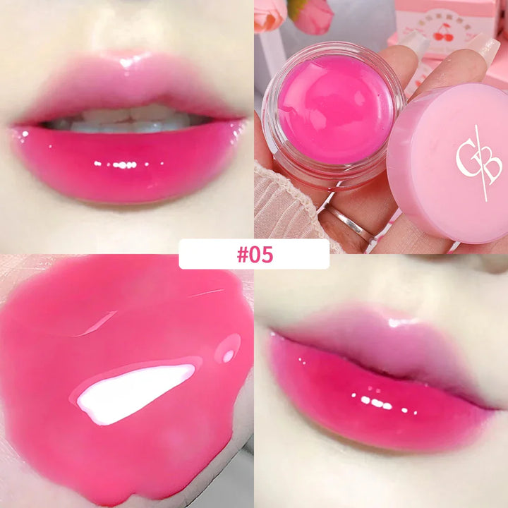 Rynx | Jelly Canned Lip Glaze 8 Colors Mirror Water Light Jam Lip Color Pigmented Long-lasting Moisturizing Plumping Lip Gloss Makeup