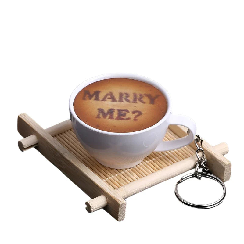 Lisslune | Charming miniature resin coffee and tea cup display model for playful decoration