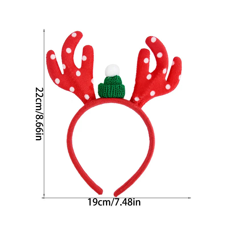 Rynx Christmas Headband Kids Adults Santa Moose Xmax Tree Hair Accessories Photo Props Christmas Decoration 2024 New Year Gifts