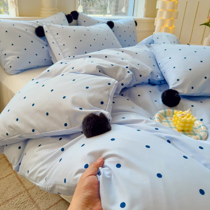 Rynx | Simple Style Bedding Set Skin-Friendly Bedding Set Girl's Room Bedding Cute Duvet Cover Pillowcase with Bed Sheet duvet set