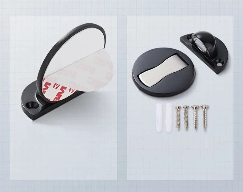 Lisslune | Self-adhesive invisible magnetic door stop made of stainless steel (no drilling)