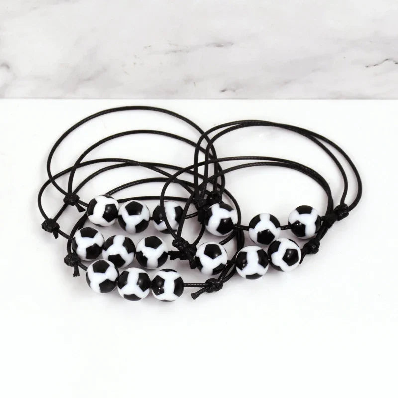 Rynx 10/20 pcs. Sports theme party bracelets soccer baseball basketball beads charm children's birthday gifts for guests piñata filling