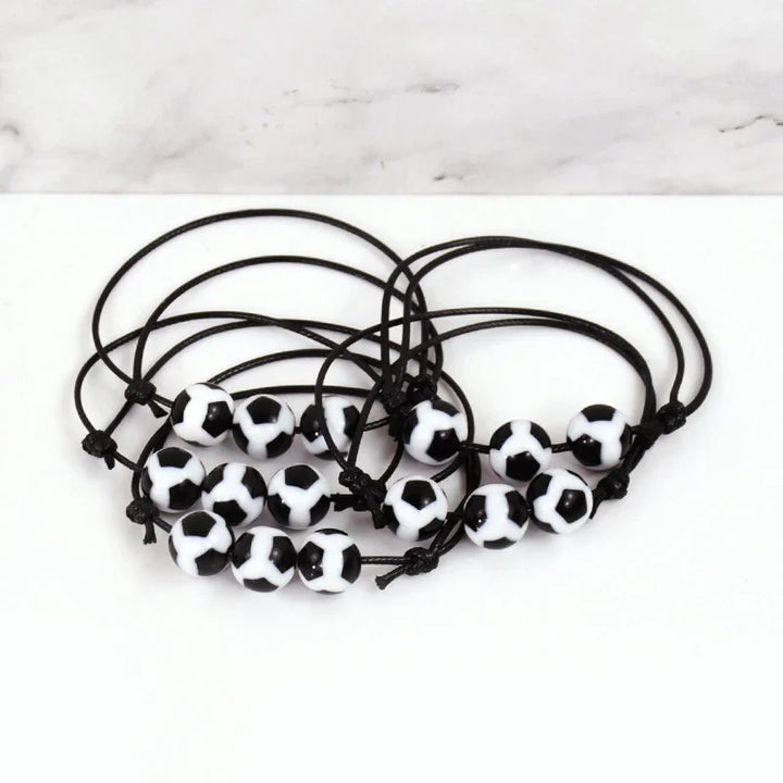 Rynx 10/20 pcs. Sports theme party bracelets soccer baseball basketball beads charm children's birthday gifts for guests piñata filling