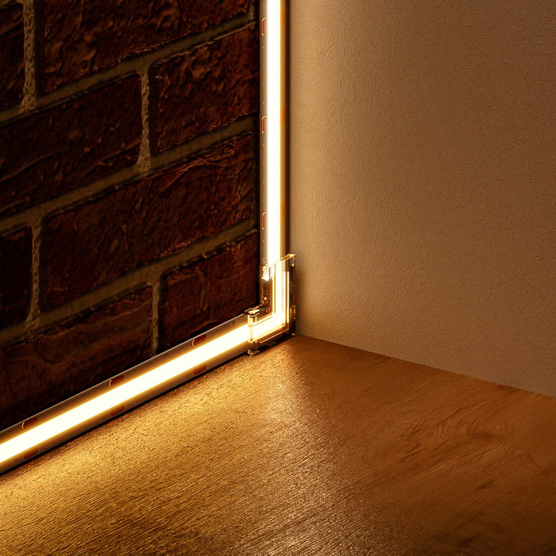 Lisslune | L Shaped Transparent LED Strip Connector