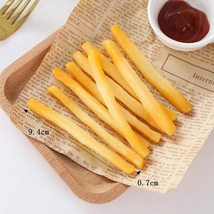 Lisslune | Creative French Fry Play Food Set - 10 Realistic Artificial Potato Chips for Kids Restaurant Role Play and Exhibition