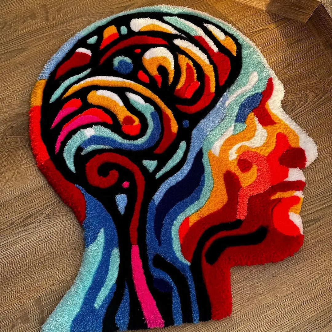 Rynx | Colorful Artificial Cashmere Thick Carpet Digital Printing Technique Simple Housewarming Gift Handcrafted Non-Slip Decorative Carpet