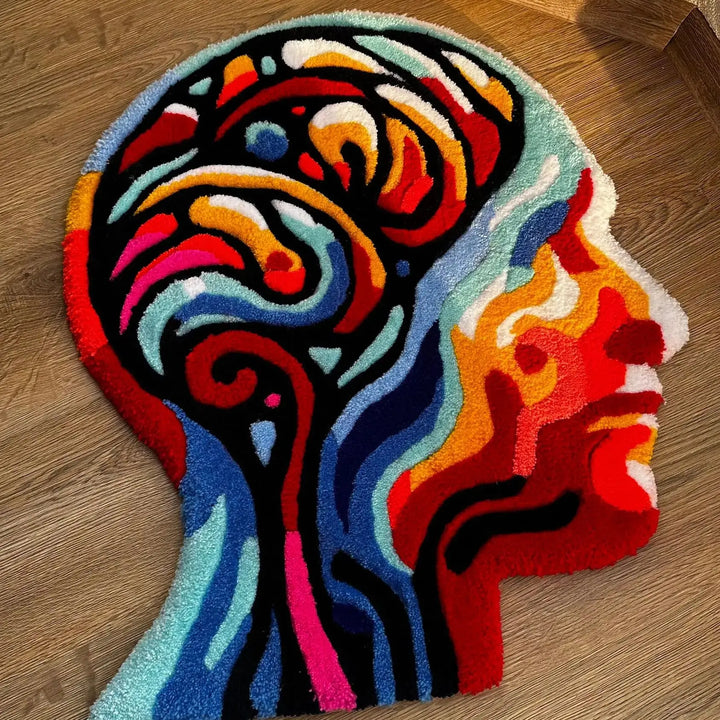 Rynx | Colorful Artificial Cashmere Thick Carpet Digital Printing Technique Simple Housewarming Gift Handcrafted Non-Slip Decorative Carpet