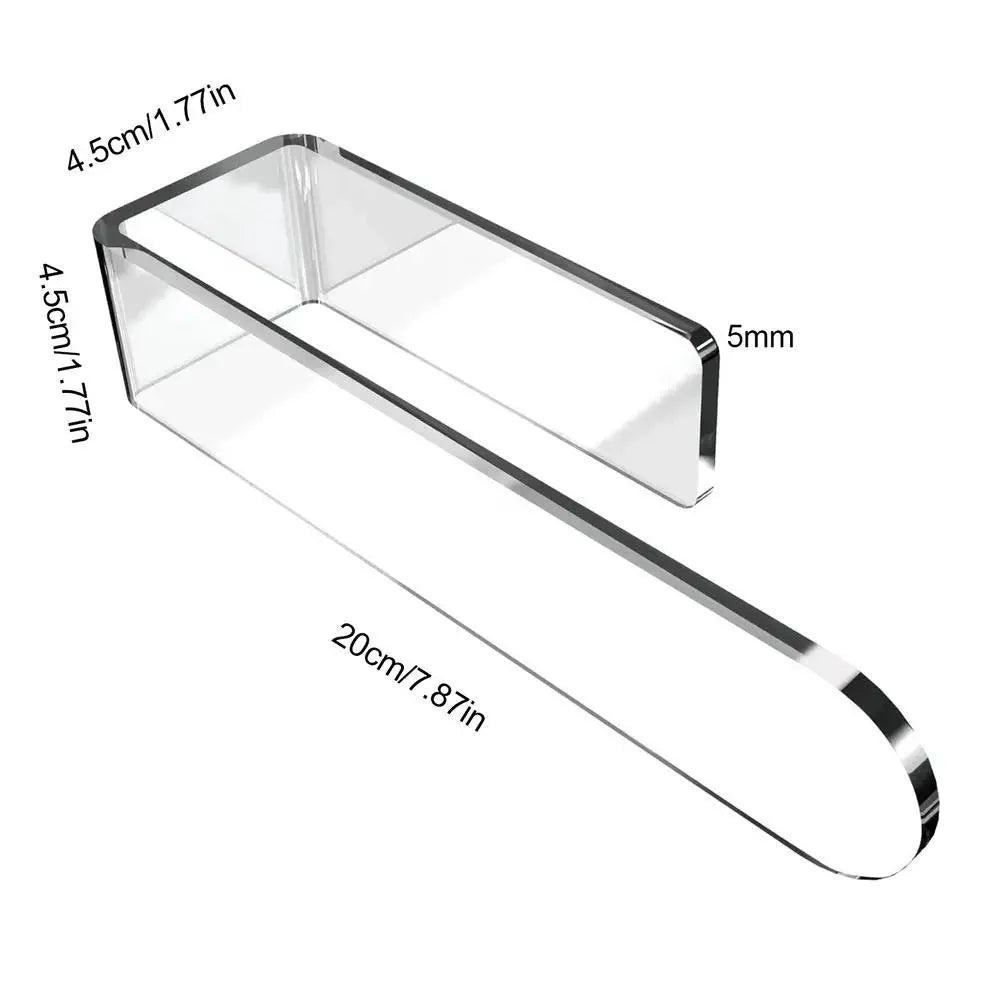 Lisslune | Modern self-adhesive acrylic U-shaped towel holder for stylish bathroom and kitchen storage