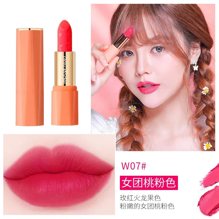 Rynx | Orange Lipstick Velvet Matte Lipsticks Waterproof Long-lasting Lipstick Velvet Lip Color Women's Cosmetics Sexy Lip Paint Makeup