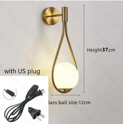 Lisslune | Drop Luxury Glass Ball Wall Light