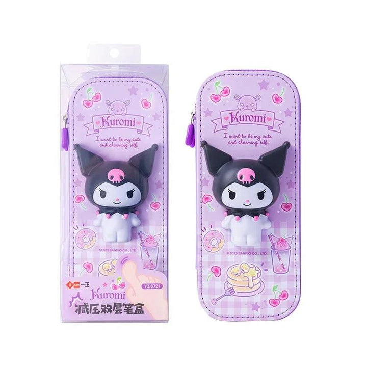 Lisslune | Kuromi & Cinnamoroll Anime-inspired pencil case - Stylish and functional stationery organizer