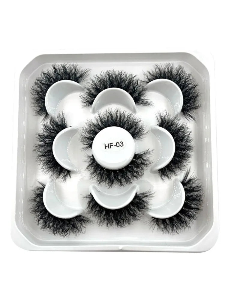 Rynx | New 5D Fluffy Curly Wool Lashes Minke Lashes Soft Natural Realistic Messy End Eye Extension Thick False Eyelashes Hotsale
