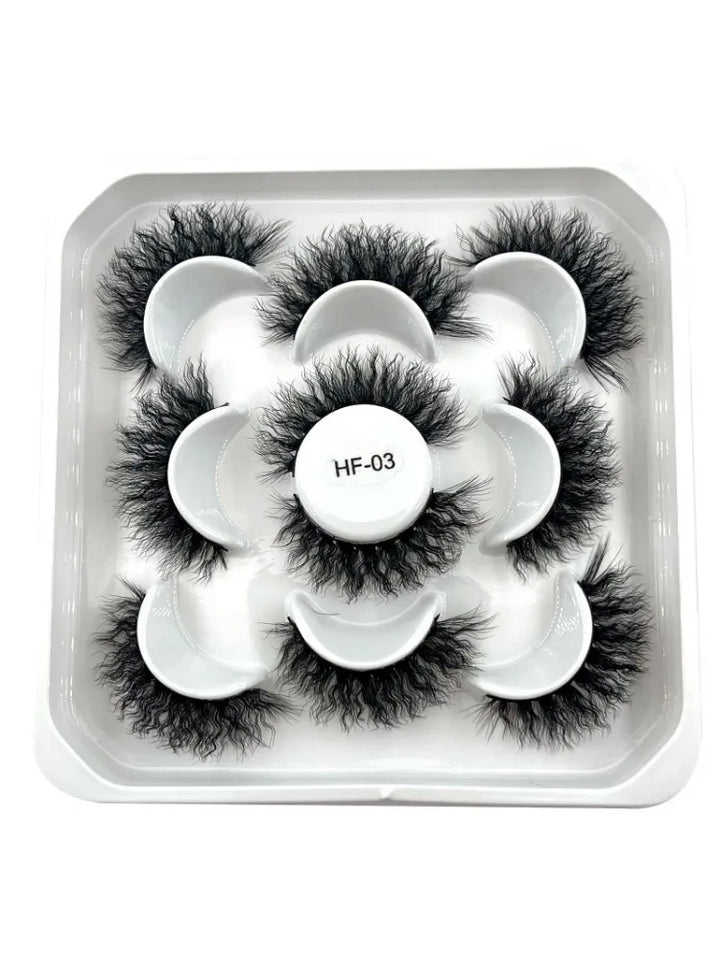 Rynx | New 5D Fluffy Curly Wool Lashes Minke Lashes Soft Natural Realistic Messy End Eye Extension Thick False Eyelashes Hotsale