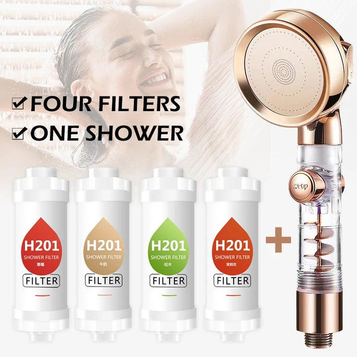 Lisslune | Vitamin C Infused Aromatherapy Spa Showerhead Filter for Hair and Skin Revitalization