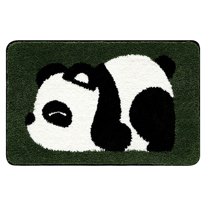Rynx | Cartoon-Tufting-Panda-Bathroom-Mat Soft Animal Bed Pad Doormat Bath Mat Bedroom Door Mat Carpet Aesthetic Living Room Decoration