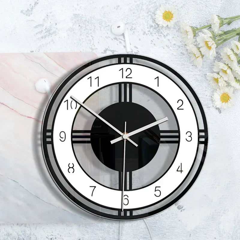 Lisslune | Monochrome Harmony – Modern minimalist wall clock
