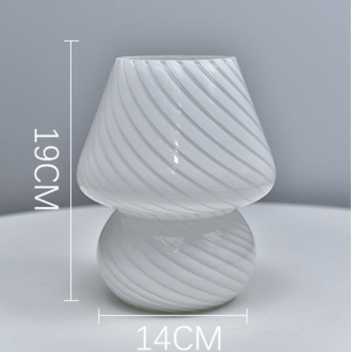 Lisslune | LED Desk Lamp in Mushroom Shape made of Glass