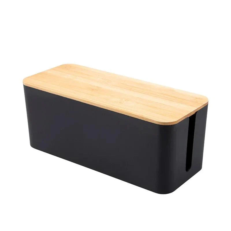 Lisslune | Elegant Wood Cable Management Box with Enhanced Cooling Functions and Versatile Aesthetics