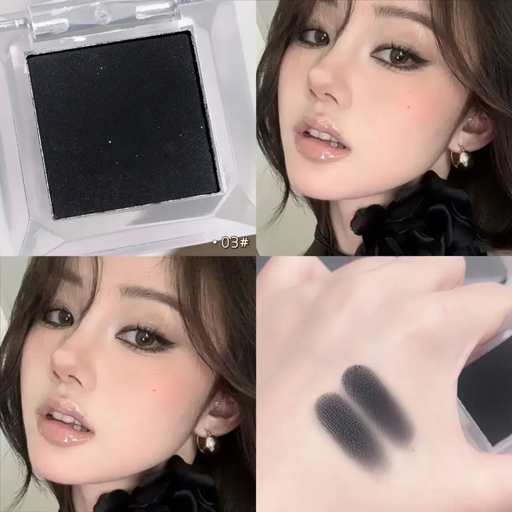 Rynx | Matte High Gloss Powder Monochrome Eyeshadow Palette Highlighter Waterproof White Jade Brightening Lying Silk Korean Makeup