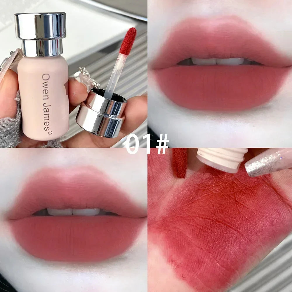 Rynx | 6 Colors Sexy Red Lip Lacquer Matte Non-Sticky Cup Makeup Waterproof Velvet Nude Cute Moisturizing Lip Mud Tint Korean Cosmetics