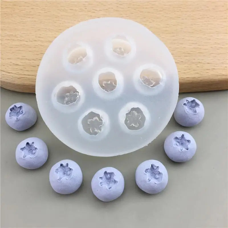 Rynx | 3D Blueberry Raspberry Candle Mold Simulation Fruit Fondant Silicone Mold DIY Chocolate Cookie Baking Mold Cake Decoration Tool