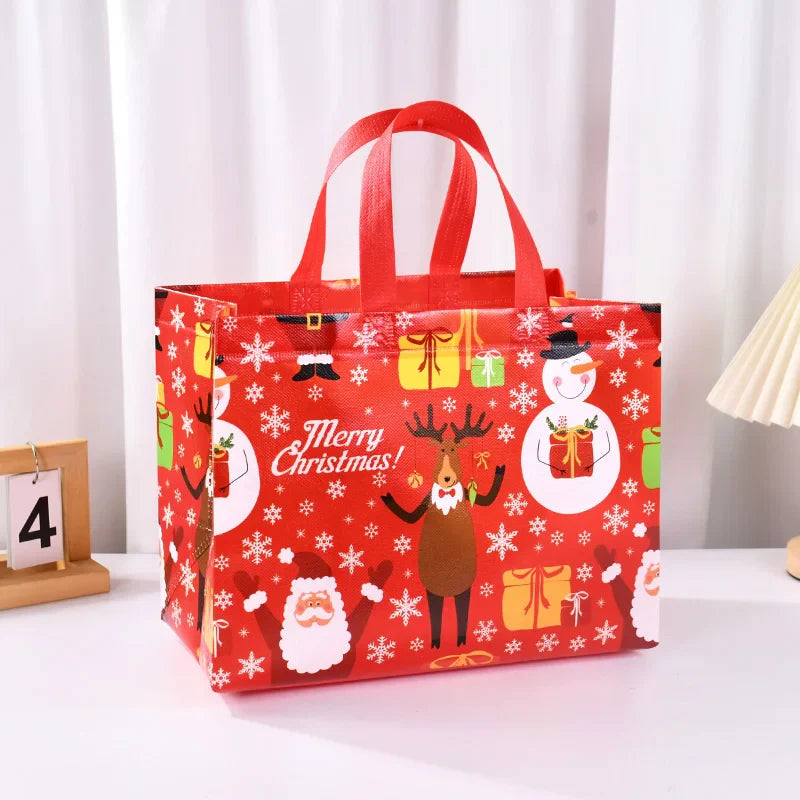 Rynx Christmas gift bag Santa Claus snowman candy gift wrapping bag 2024 Merry Christmas party home decoration Navidad Noel 2025 New Year