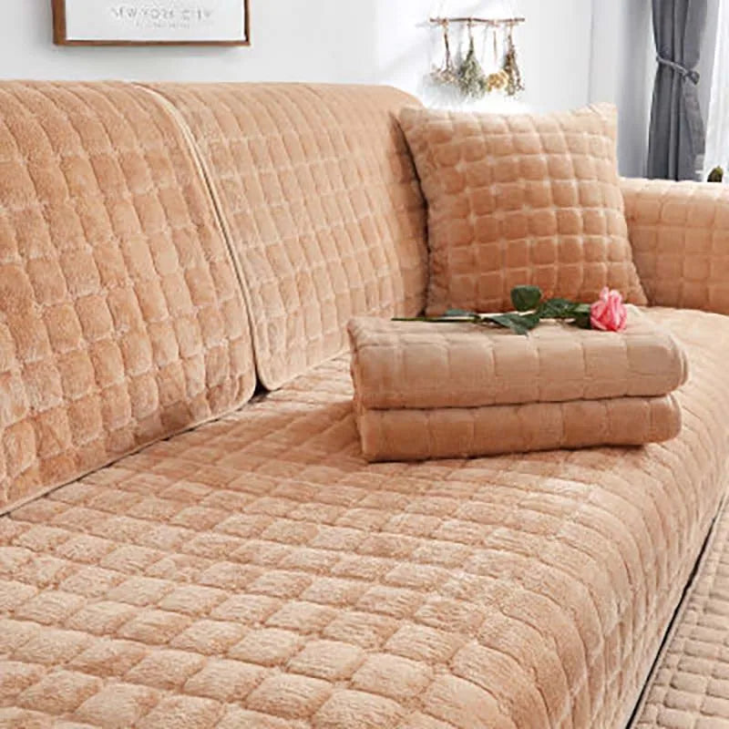 Lisslune | Cozy Soft Thick Plush Non-Slip Sofa Cover
