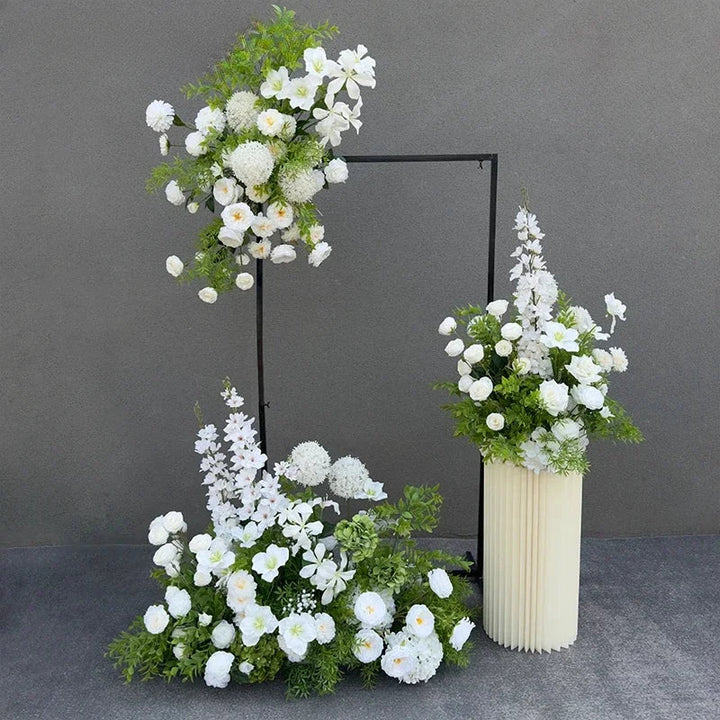 Rynx | Artificial Flowers Wedding Decoration Hanging Flower Row Background Arch Decor Aisle Flower Ball Floral Backdrop Arrangement
