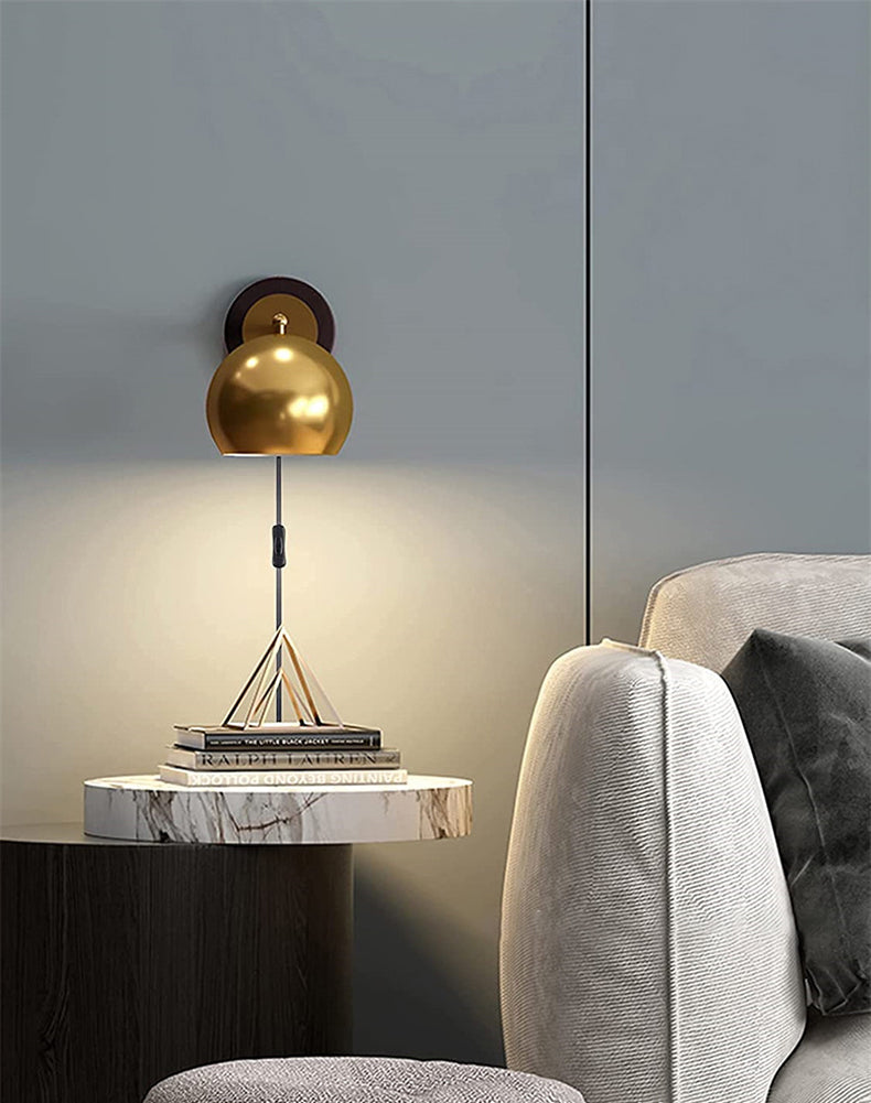 Lisslune | AntiqueAura – Classic Vintage Wall Lamp with Plug for Elegant Spaces