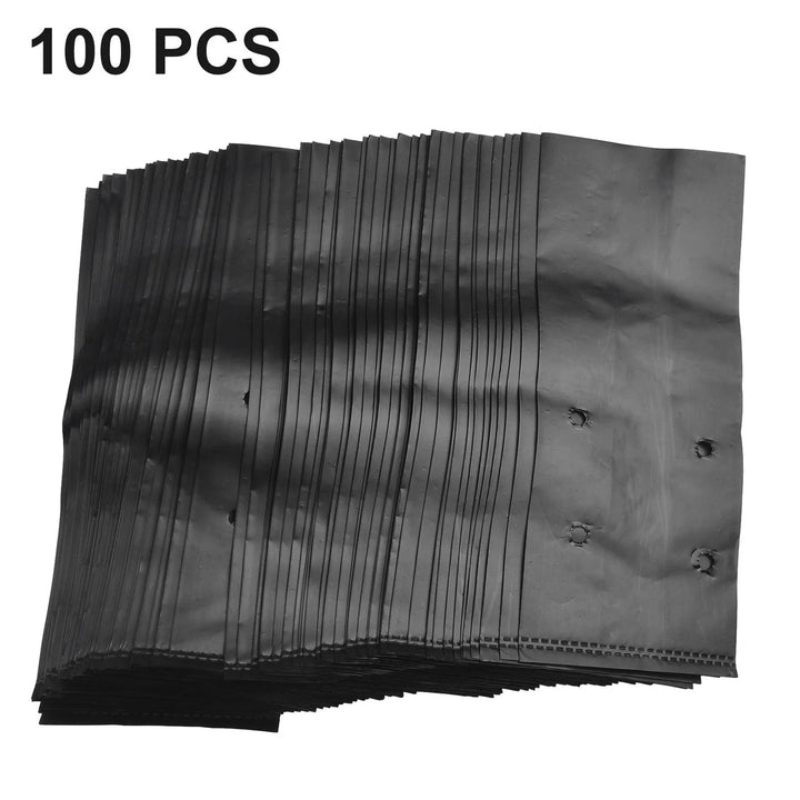 Lisslune | 100 Eco-friendly PE Plant Bags for Optimal Plant Growth - Ideal Cultivation Solution for All Gardeners