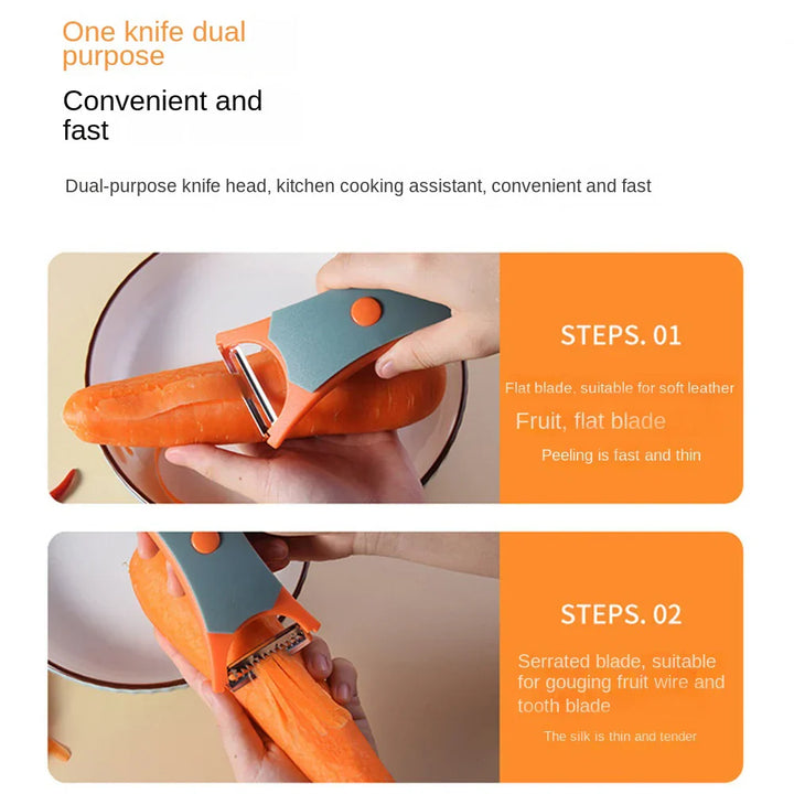 Lisslune | Slice Ease Dual-Action Fruit & Veggie Peeler