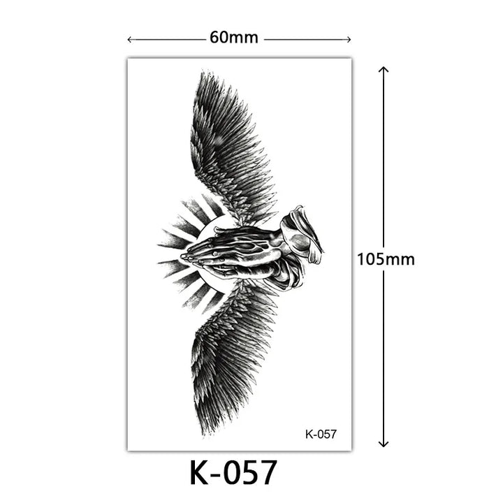 Rynx | New Temporary Tattoo Stickers Sexy Totem Butterfly Dreamcatcher Transfer Flash Tattoo Women Neck Hand Body Art Artificial Tattoos Men