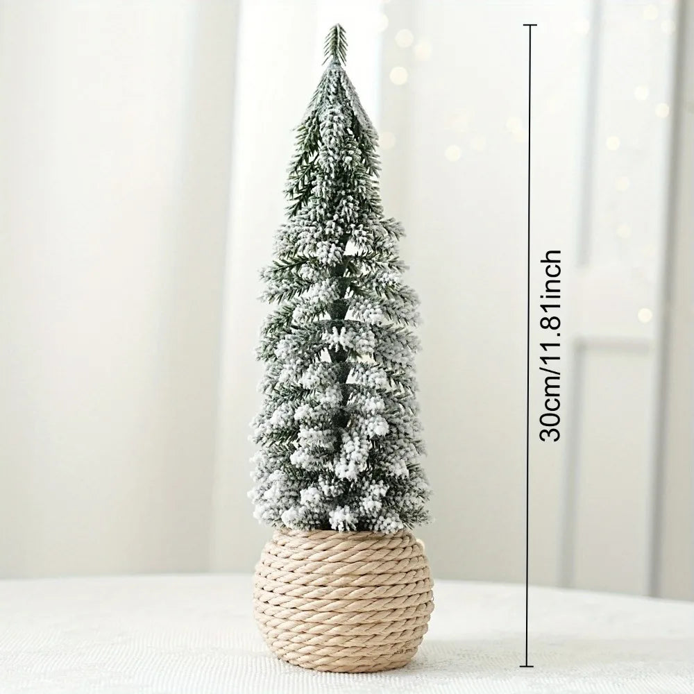 Rynx | Mini Christmas Tree Artificial Small Snow Pine Xmas Tree Decorations New Year Party Ornaments Gifts Home Table Decor