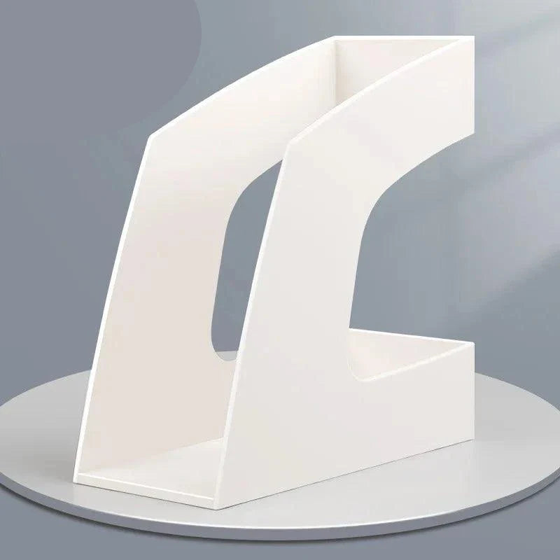 Lisslune | Slim Plastic Desktop Book Organizer - Versatile Document and Magazine Storage Solution for School and Office