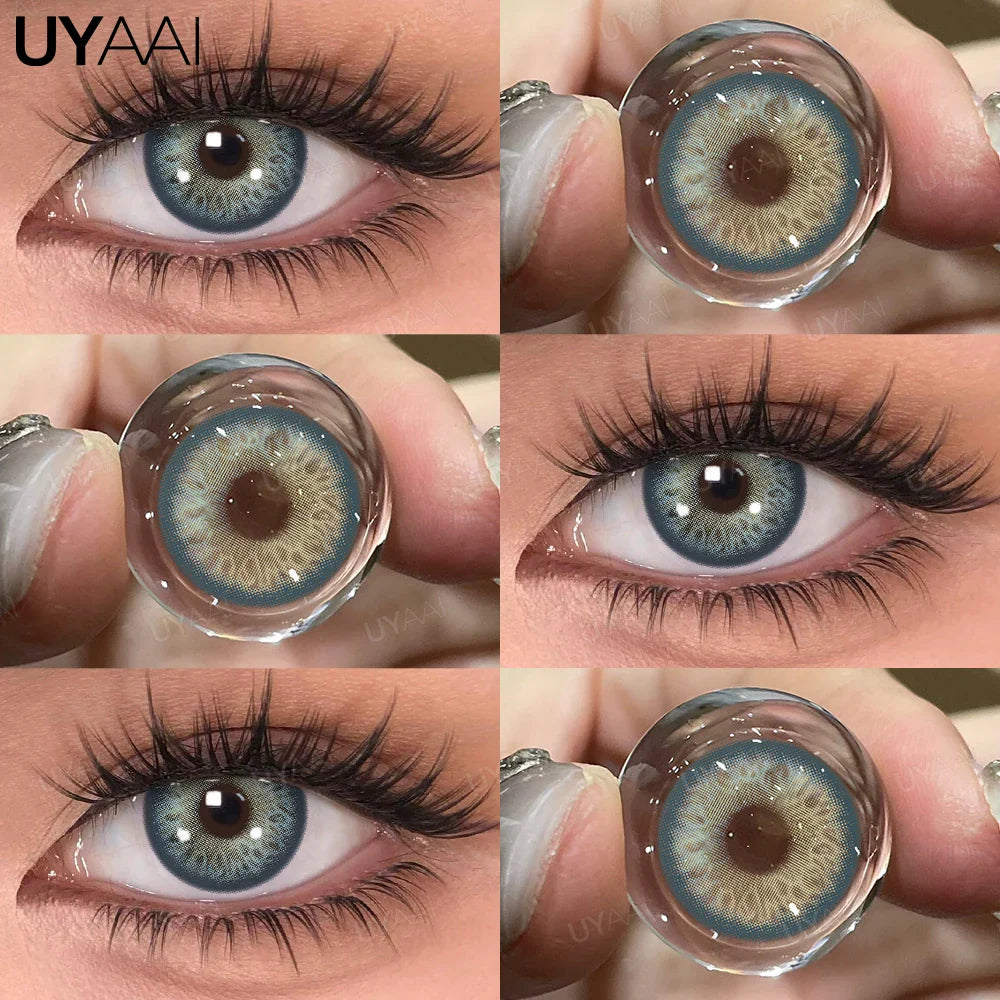 Rynx | 1 Pair Brown Lenses Natural Large Eyes Gray Lenses Cosmetics Korean Style Lenses y2k Colorcon Blue Eye Contacts Purple Lenses