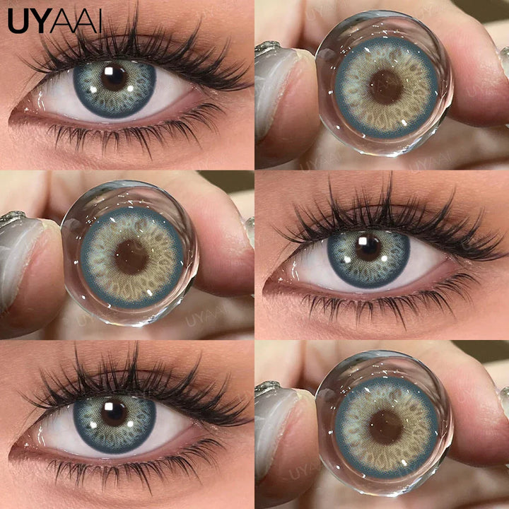 Rynx | 1 Pair Brown Lenses Natural Large Eyes Gray Lenses Cosmetics Korean Style Lenses y2k Colorcon Blue Eye Contacts Purple Lenses