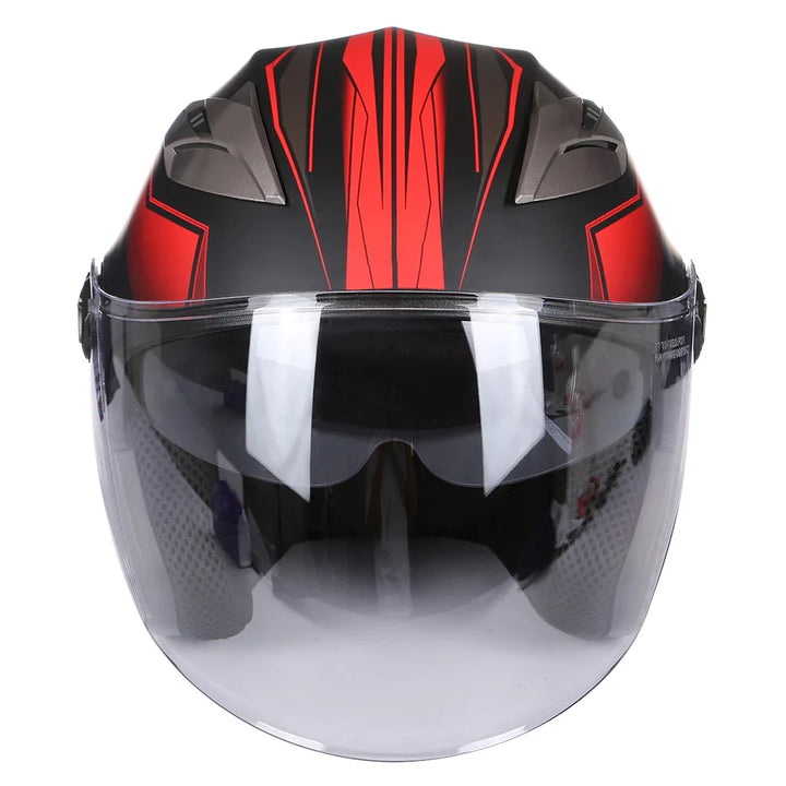 Lisslune | Half Face Motorcycle Helmet with Double Lens & DOT Safety – RoadGuard