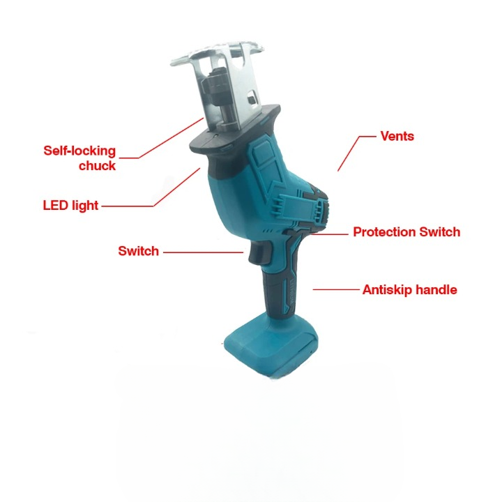 Lisslune | Cordless Electric Reciprocating Saw for Wood & Metal Cutting – PowerCut