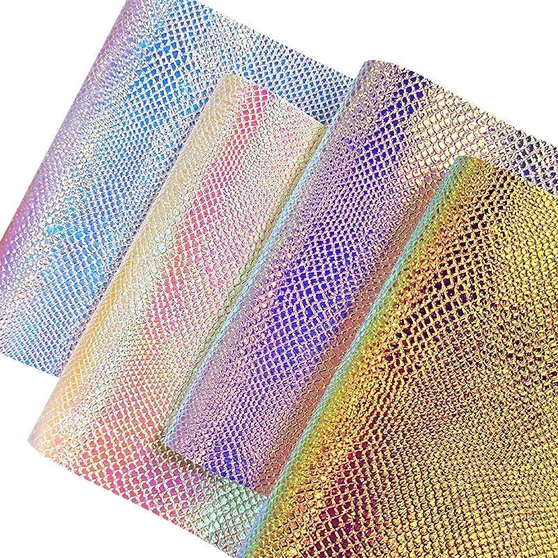 Lisslune | Iridescent Python Scale Holographic PU Fabric - Unleash Your Creative Potential